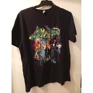 Vtg Poison Rock Hair Band T Shirt 2012 Tour Double Sided Mens XL Bret Michaels